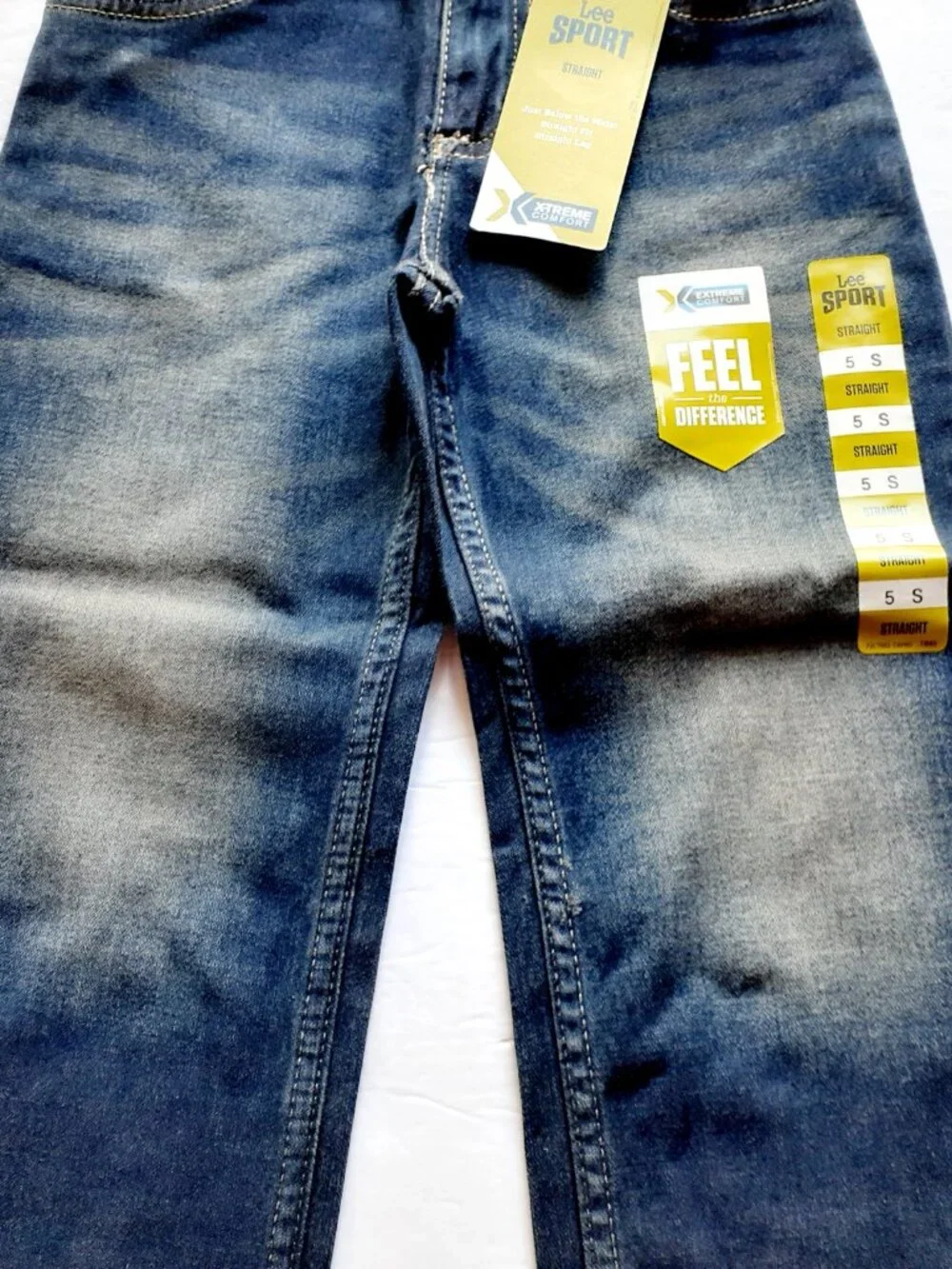 Lee Sport Boys Jeans Straight Adjustable Waist Extreme Comfort 5 Slim New